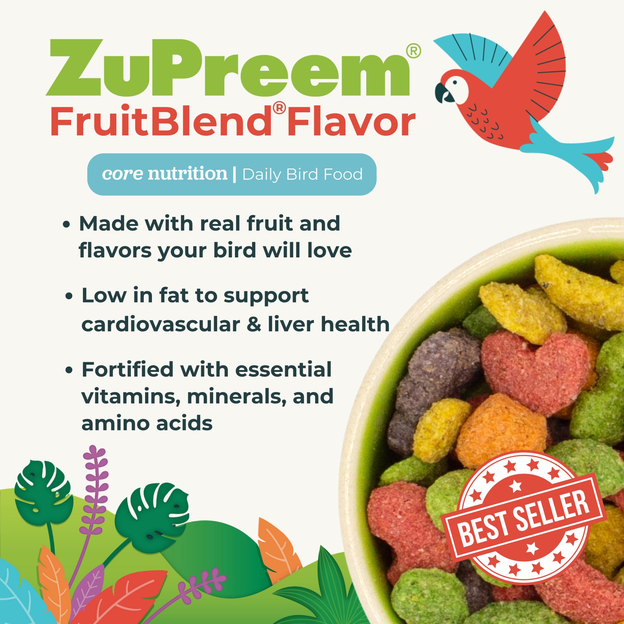ZuPreem fruitblend Parrot Sittiche mittel groß 3,5 LB