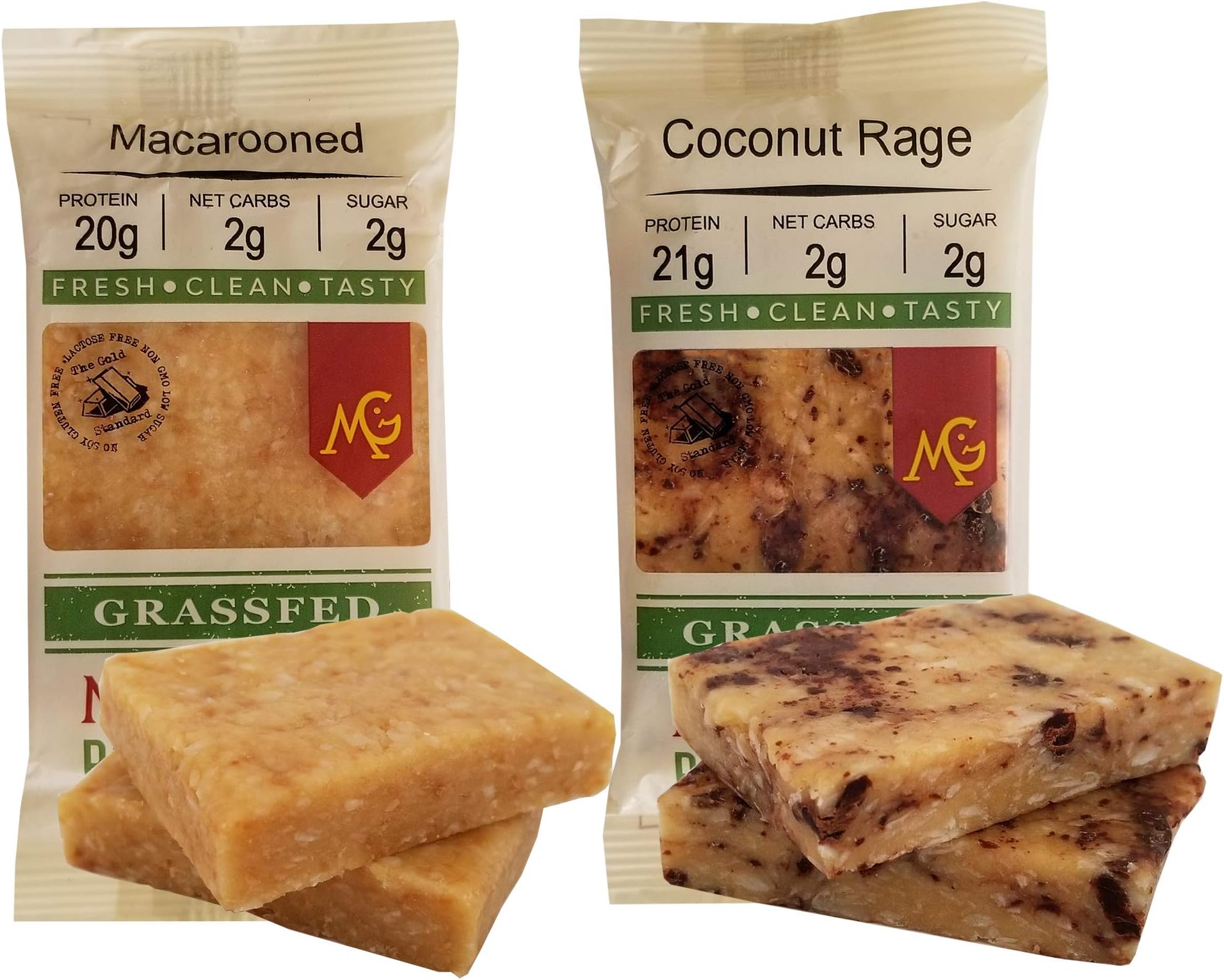 PALEO Friendly - PRIMAL Protein Bars by MariGold Bars (6 Coconut Rage, 6 Macarooned)