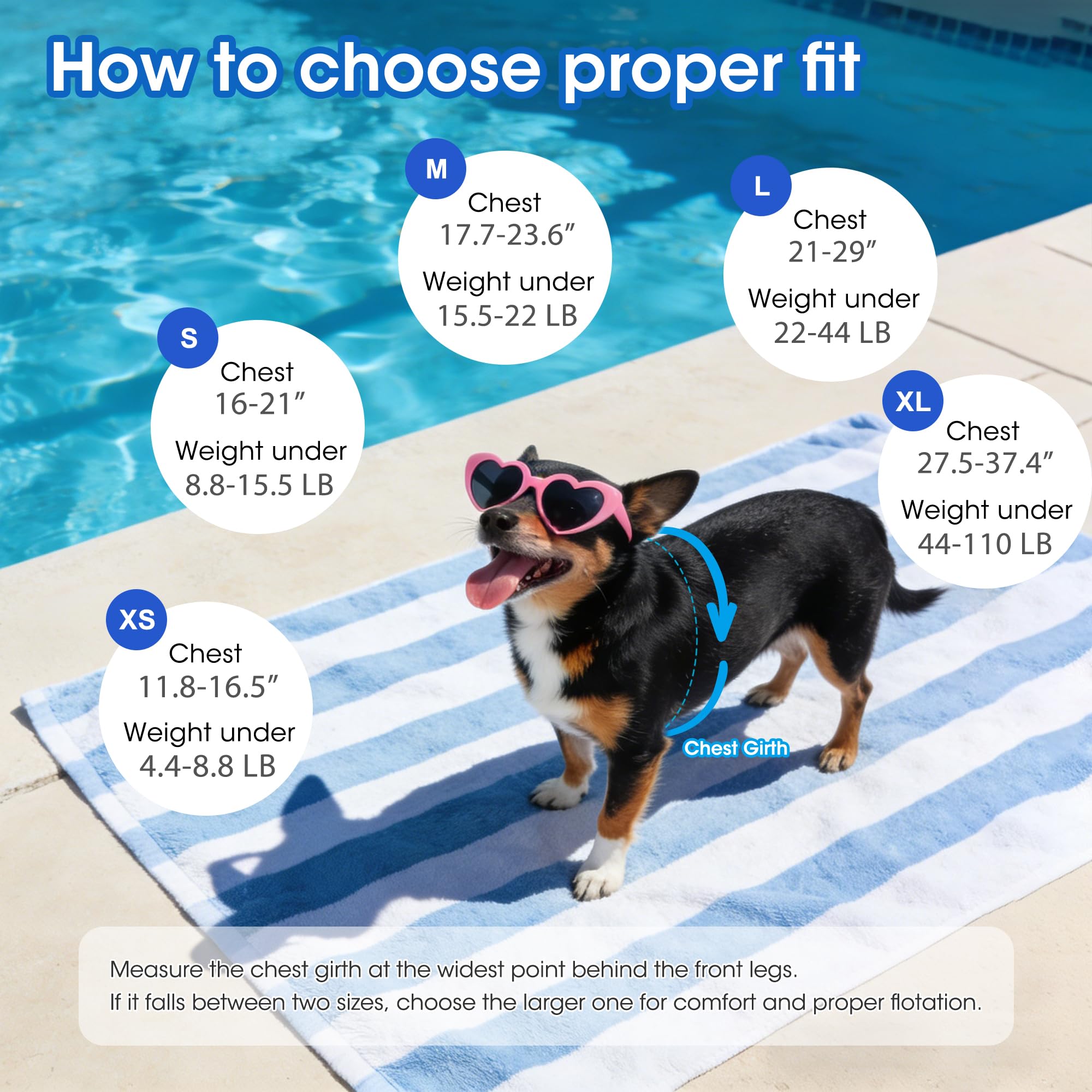 Mklhgty Chaleco Salvavidas para Perro, Reflectante, Ajustable, con asa de Rescate, para Nadar y navegar, Chaleco Salvavidas de Seguridad para Mascotas Ripstop para Perros pequeños, medianos y Grandes