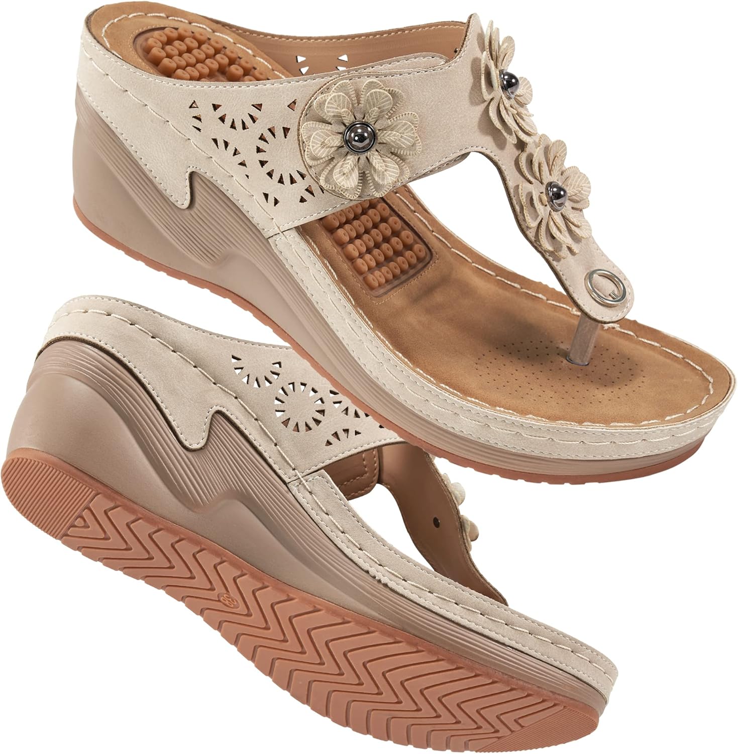 FUDYNMALC Womens Sandals - Comfortable Casual Wedges