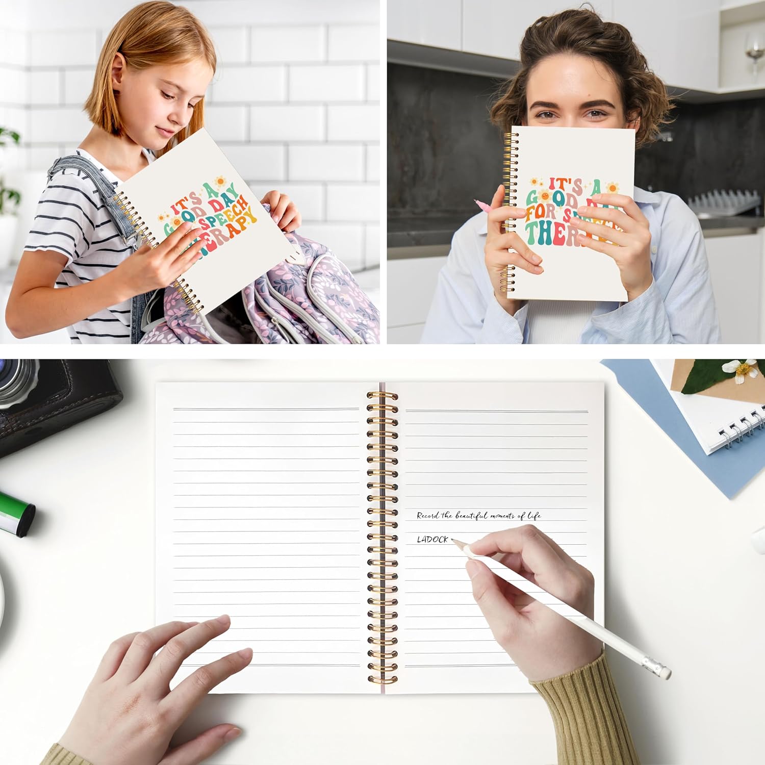 Colorful Speech Therapy Notebook, Therapy Journal Notebook for Therapists Counselors, Speech Language Pathologist SLP Gifts, Mental Health Journal for Women, 5.5x8.3 - Image 5