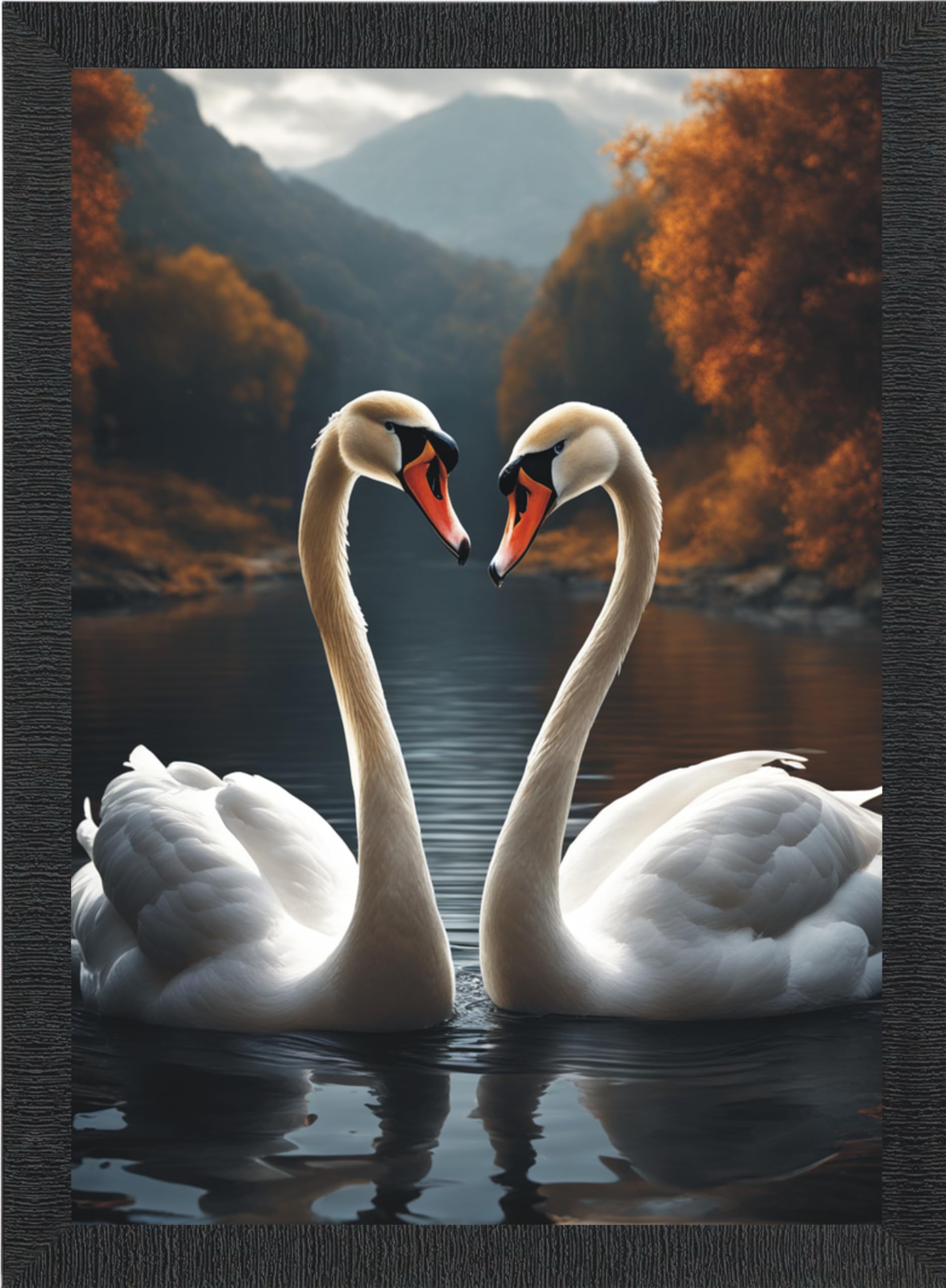 swan couple | raj hans | beautiful vastu hd photo frame-image-26