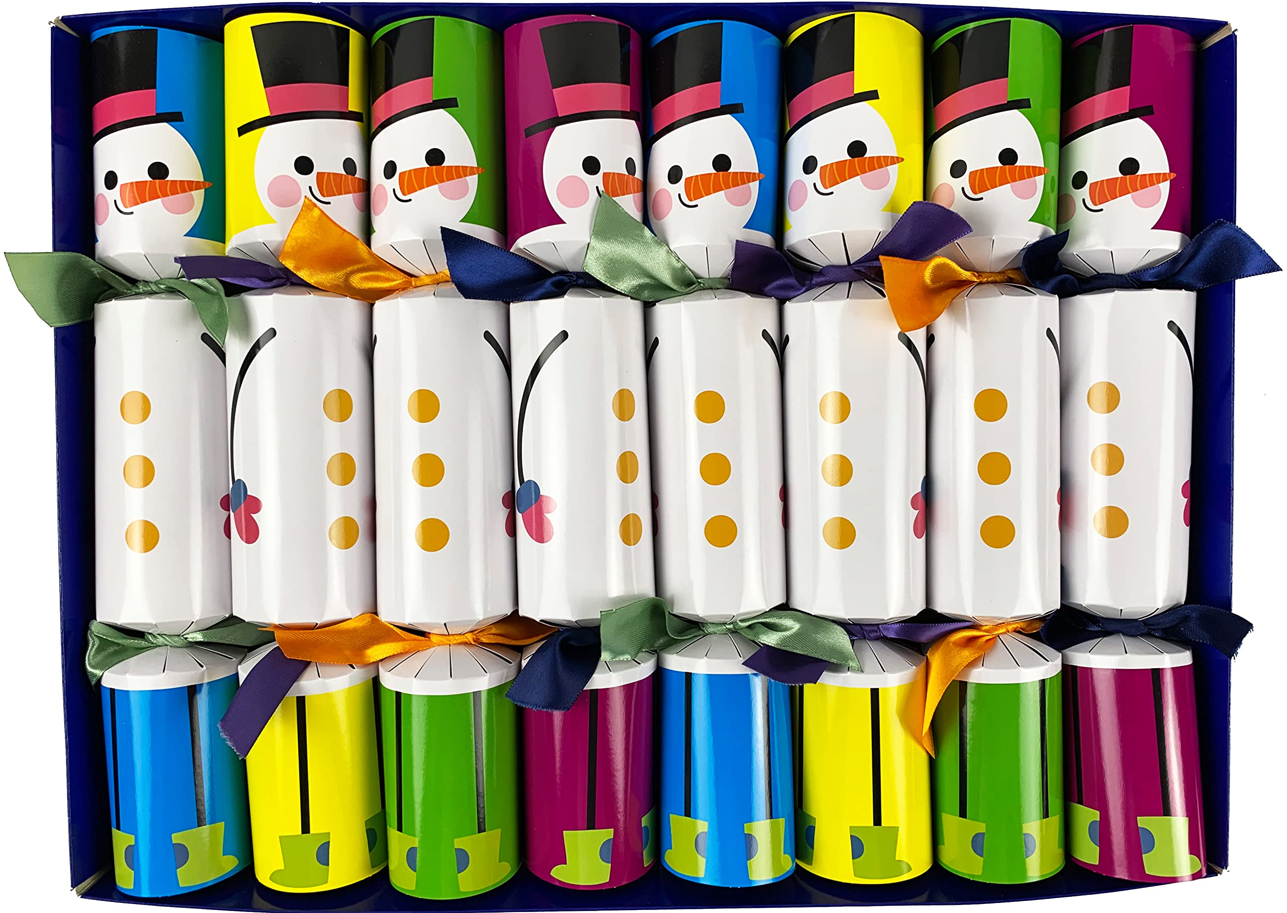 Crackers Ltd Musical Christmas Crackers with Mini Xylophones - Colourful Snowman Design
