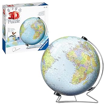 Ravensburger World Globe on a V-Stand 3D Jigsaw Puzzle 550 Pieces
