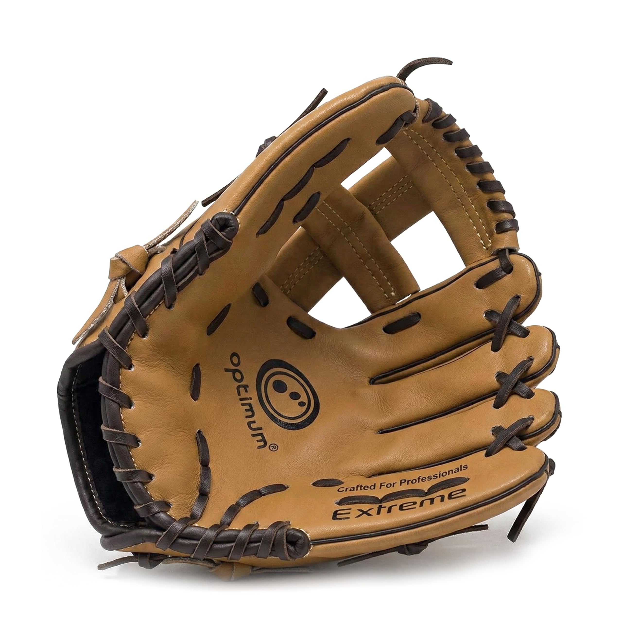 Optimum Extreme Baseball Glove – Left-Hand Catcher, Right-Hand Throw, Deep Pocket, Cushioned Palm, Durable Vinyl & PU Lining – Junior & Senior Sizes