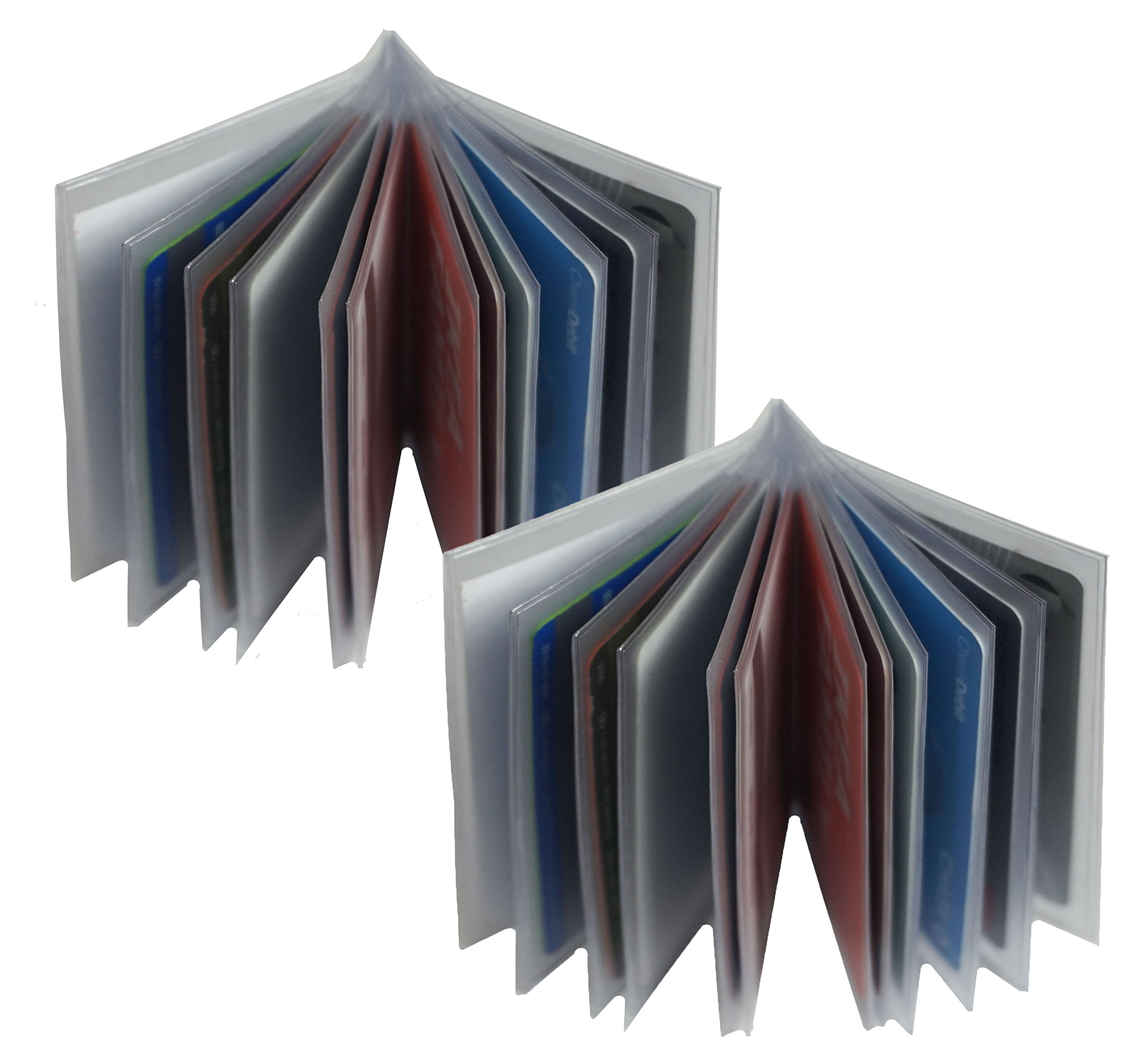 Set of 2 Heavy Duty Vinyl 12Pages Insert for Bifold-Trifold Wallet MADE IN USA
