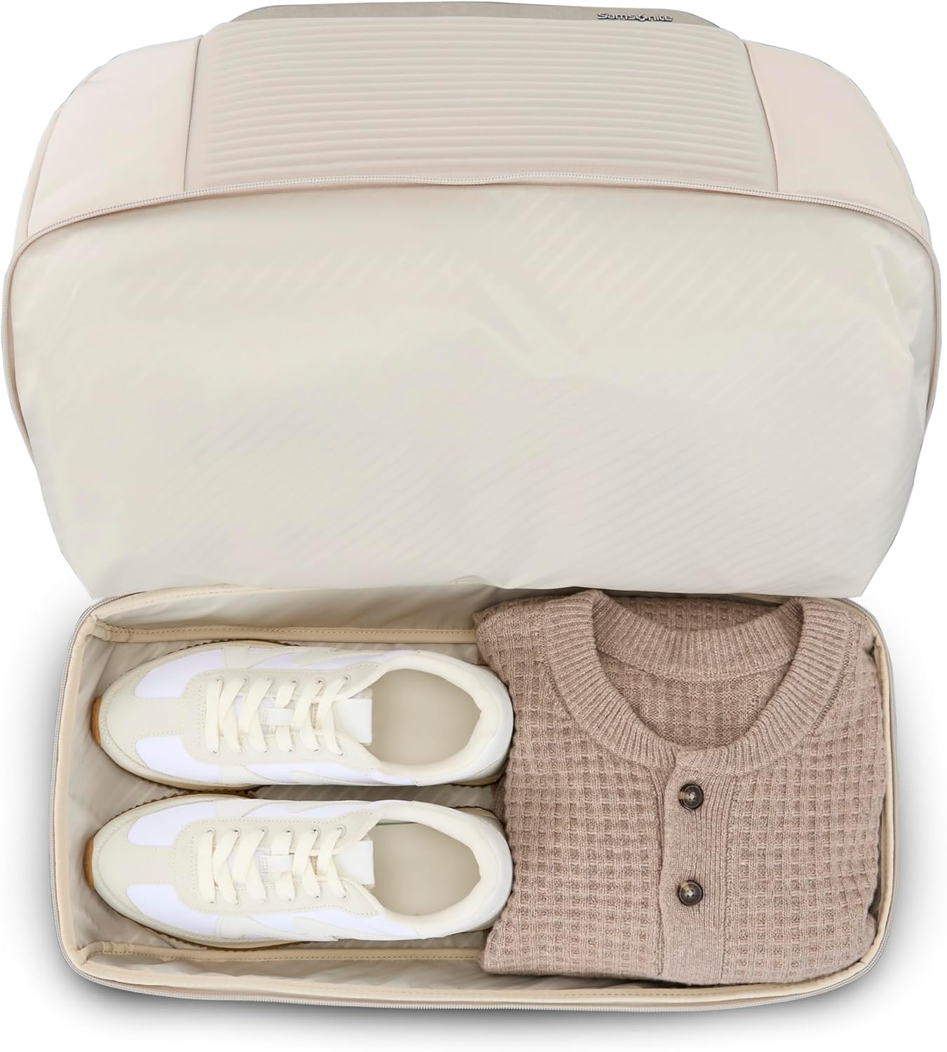 Samsonite Paralux Weekender Duffel Bag, Travel Carry-On Bag with Wide Opening, Drop-Bottom Shoe & Laundry Compartment, AirTag Holder, StackIt Strap - Business & Leisure Travel Bag
