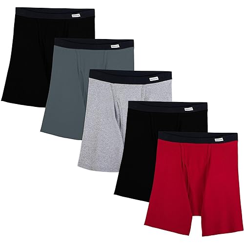 Fruit of the Loom Men's No Ride Up Boxer Brief