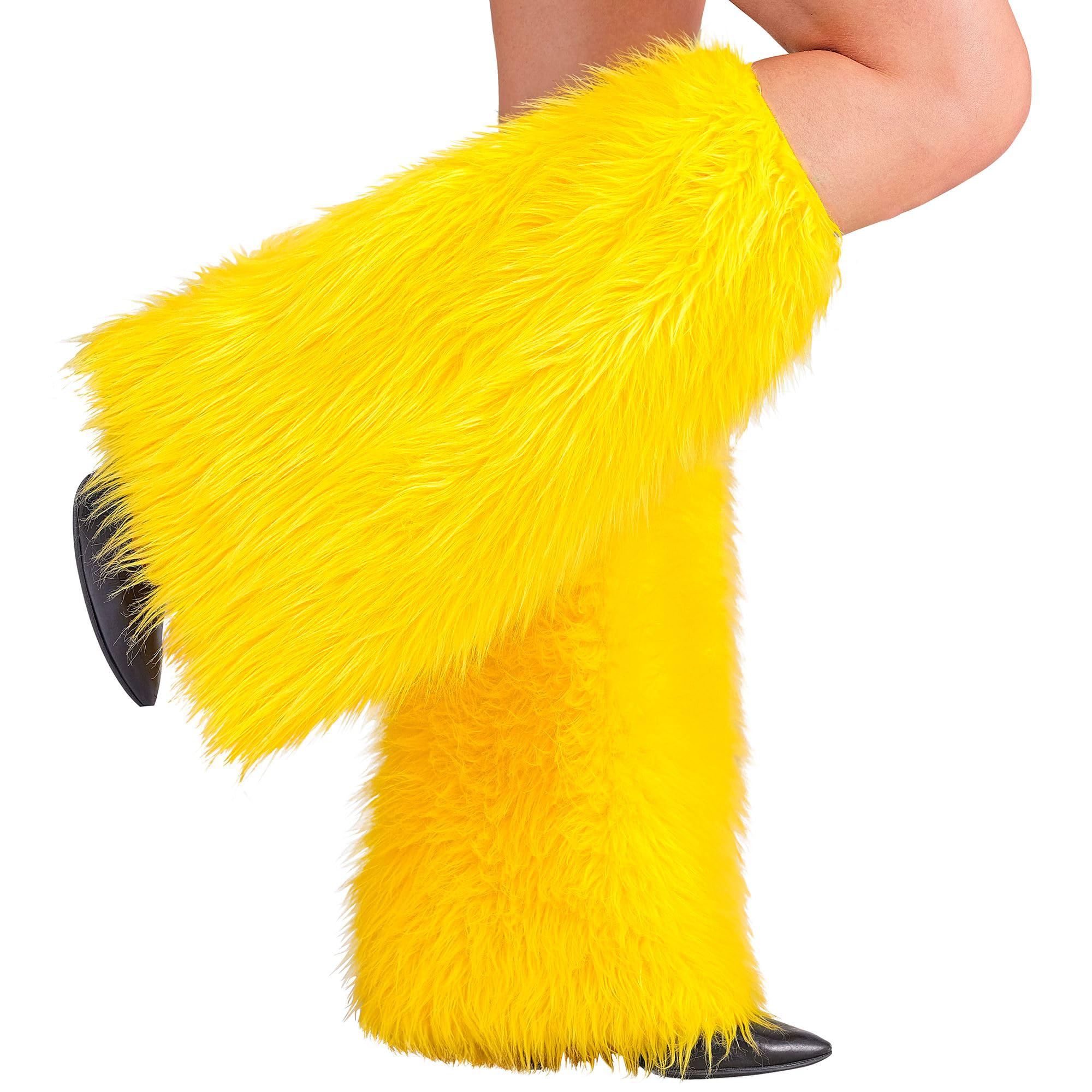 W WIDMANN MILANO Party Fashion - Plüsch Beinstulpen, Beinwärmer, Kostüm-Accessoire für Erwachsene, Karneval, Mottoparty