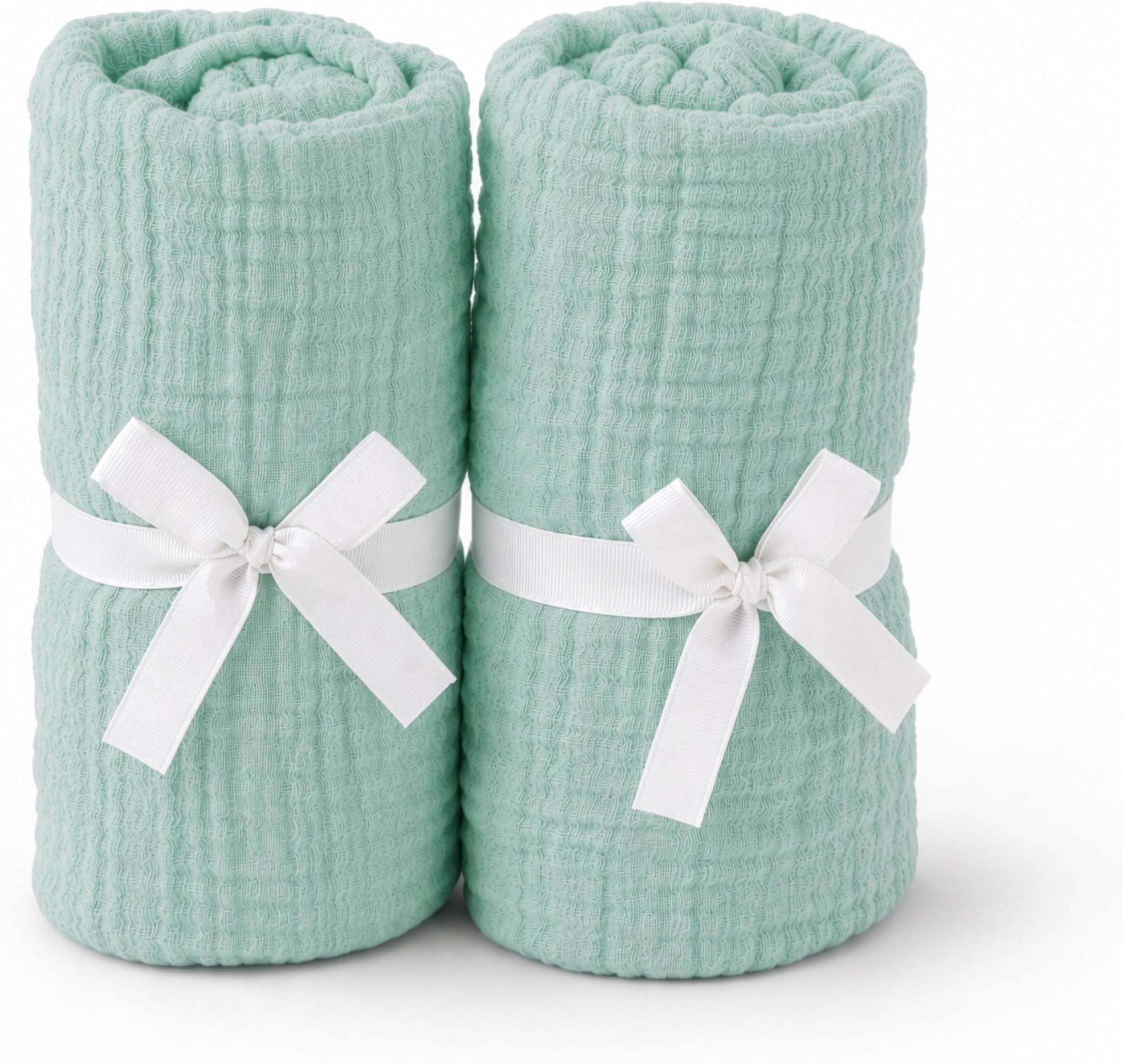 Newton Baby Deluxe Crib Sheet 2-Pack, Organic Gauze - Aqua Mint