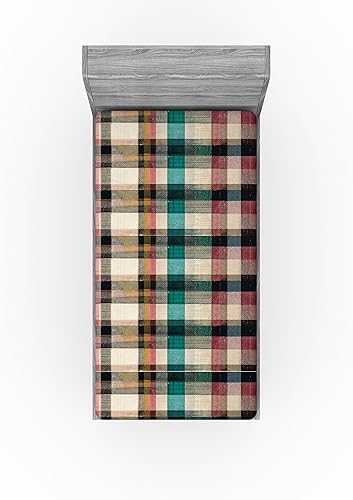 Miniatura 10 de Ambesonne Sábana bajera ajustable de flores de acuarela, estampado floral victoriano estilo pintura con rosas de peonías, funda de cama con bolsillo