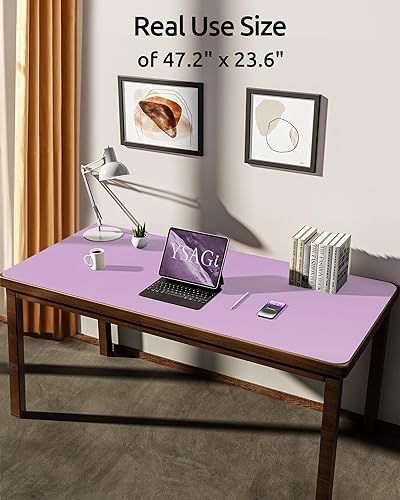 Miniatura 451 de YSAGi Protector de escritorio de cuero, tapete de oficina, alfombrilla grande para mouse, antideslizante, de piel sintética, almohadilla