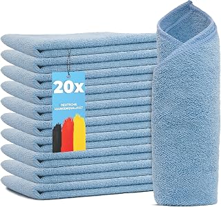 Mikrofasertücher Allzwecktücher 40x40 cm – 10er / 20er / 200er Set – Farben Blau, Rot, Gelb, Grün – Putzlappen, Reinigungstücher & Spüllappen für Küche, Bad & Haushalt