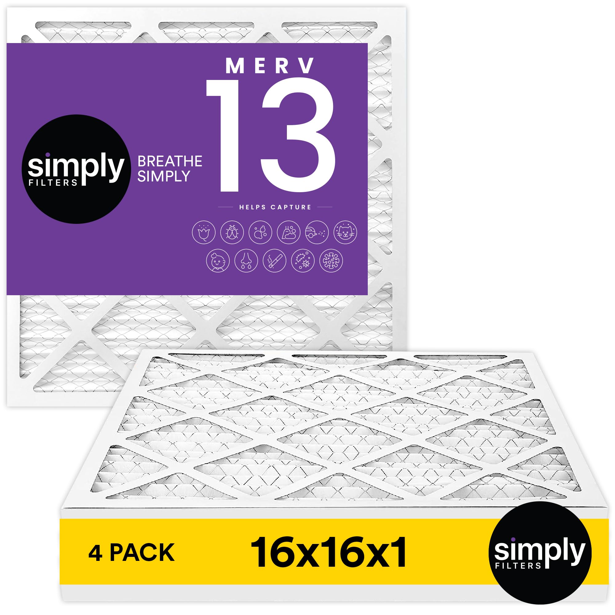 Simply 20x25x4 Air Filter, MERV 8, 4 Pack, Furnace Air Filter for HVAC (Actual Size:19.5"x24.5"x3.63") DUST, Pet, & Allergy Control — view 79