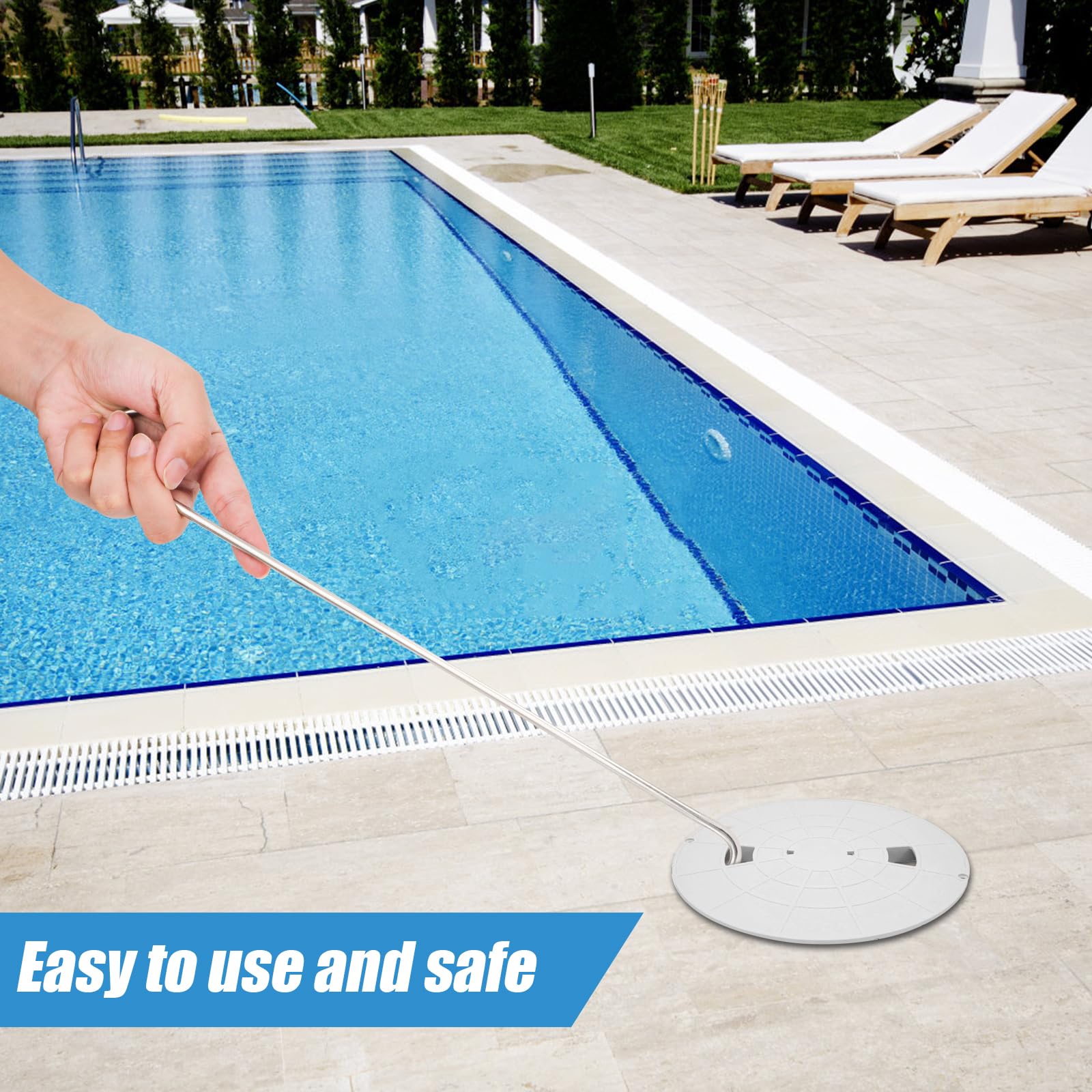 Crochet Pour Skimmer De Piscine – Poignée Allongée En Acier Inoxydable | Nettoyage Facile Sans Se Baisser