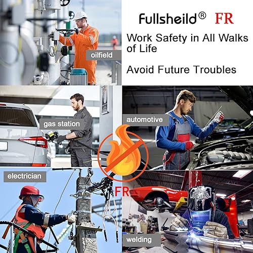 Miniatura 5 de Máscara Facial Pasamontañas FR Resistente a las Llamas Pasamontañas Máscara FR para Hombres Clasificado por Arco NFPA2112 CAT2 Capucha Cubierta para