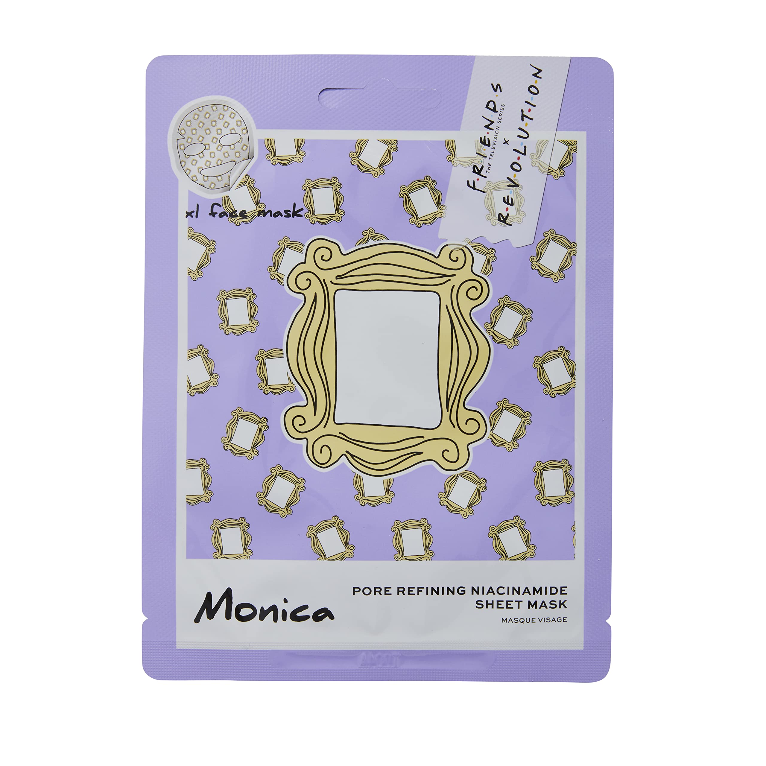 Revolution Skincare London, Friends Monica, Niacinamide, Sheet Mask, 20g