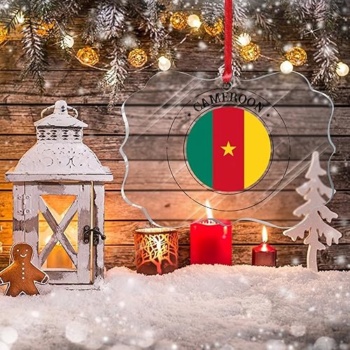 Vista 228 de Guatemala - Adornos acrílicos de Navidad, regalo de recuerdo de ciudad patriótica, adorno para árbol de Navidad, bandera nacional de Guatemala