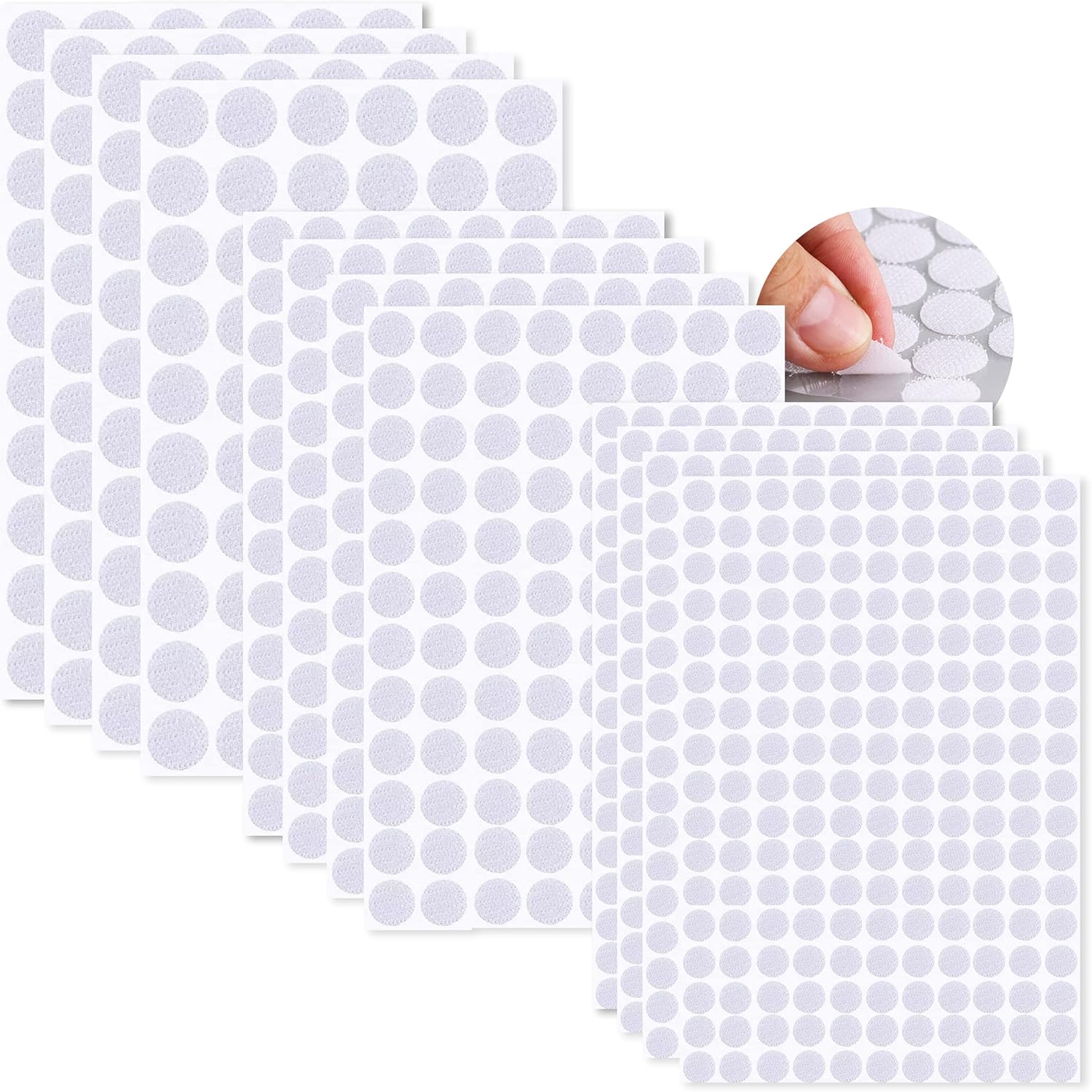 1468Pcs Double Sided Adhesive Dots, 734 Pair 3 Sizes Diameter Sticky