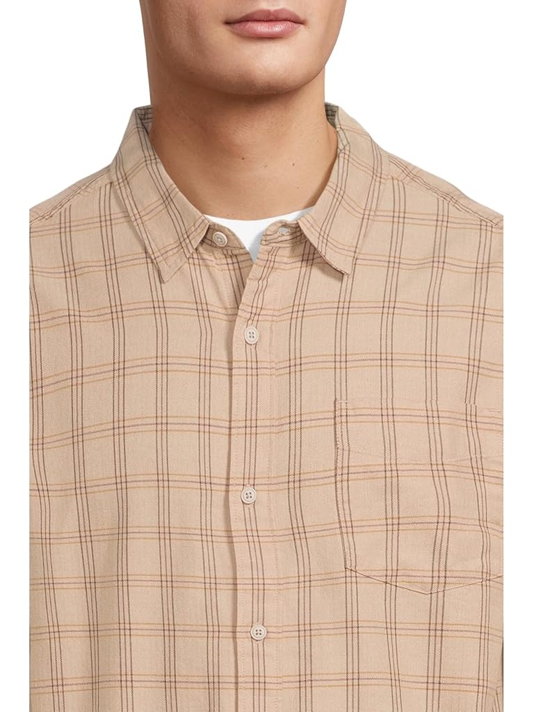 Beige Prana Los Feliz Flannel Shirt