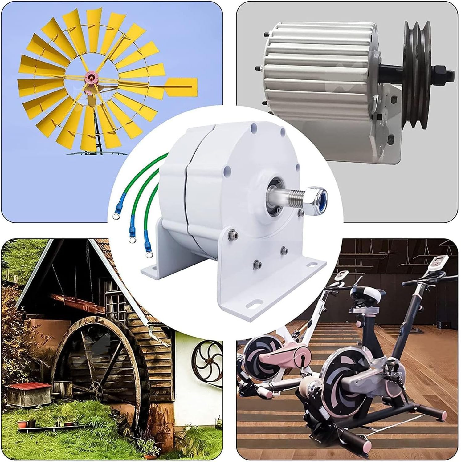 Generatore Di Motore Elettrico, Generatore a Magnete Permanente Da 12000 W, Alternatori Trifase Senza Ingranaggi per Turbine Eoliche, Generatore a Bassa Velocità,24V