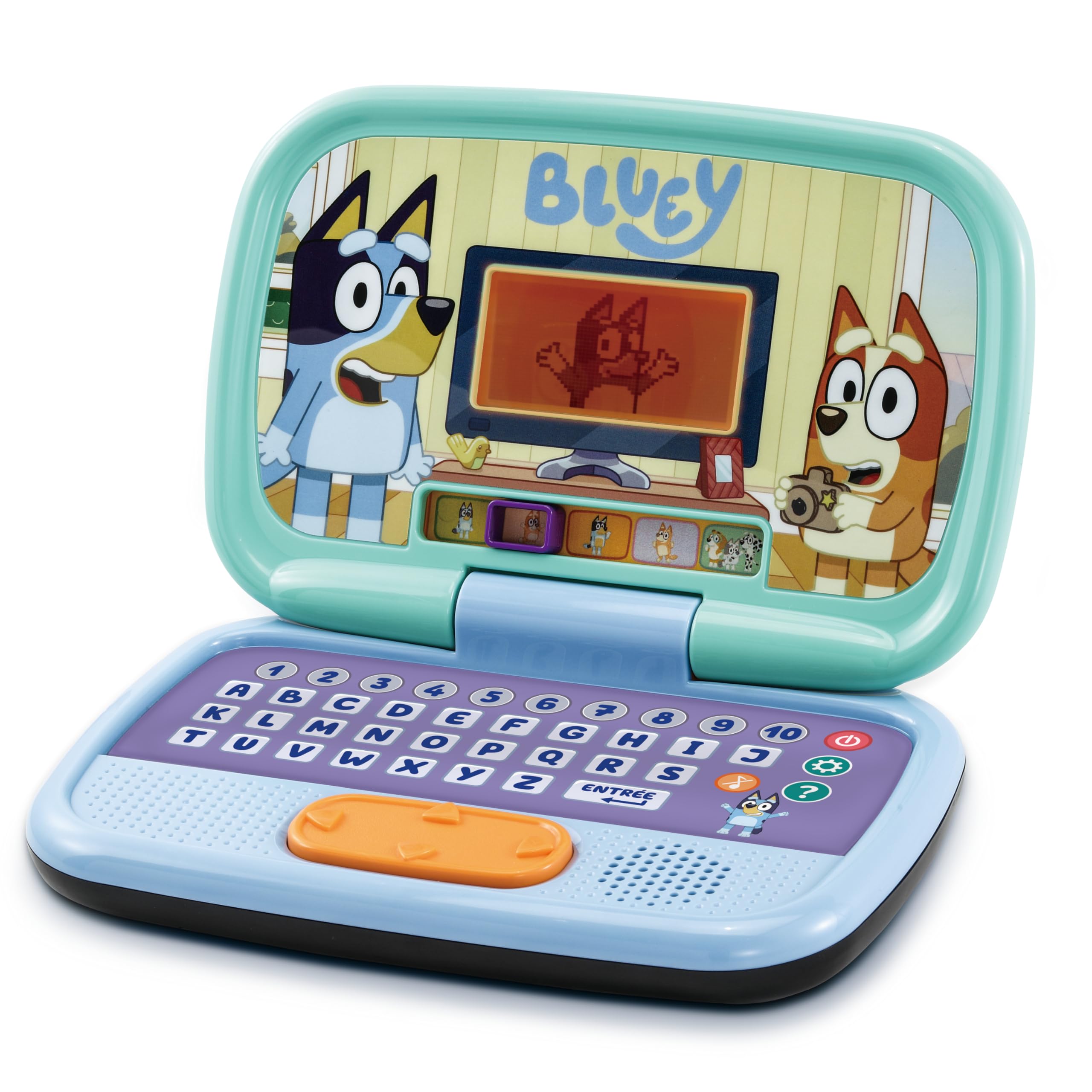 VTech - Bluey, Mon Ordi Interactif, Ordinateur Enfant avec Écran Rétroéclairé, 10 Activités et Jeux Éducatifs, Cadeau Enfant de 3 Ans à 7 Ans - Contenu en Français