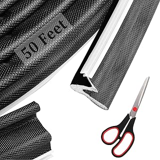50 Feet Door Weather Stripping V-Shaped "Q" Foam Kerf Weather Stripping Seal Strip for Door Frame and Window, Card Slot In...