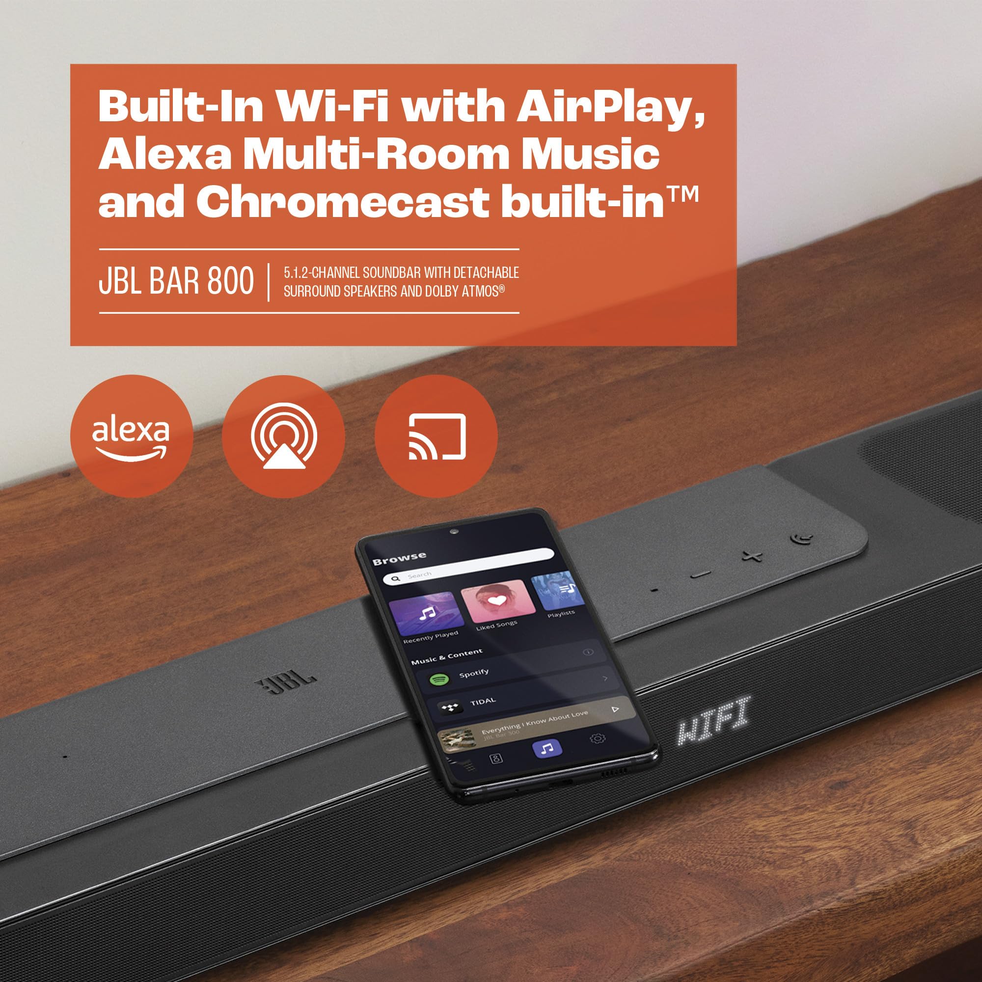 Amazon.com: JBL Bar 800-5.1.2-Channel soundbar with Detachable