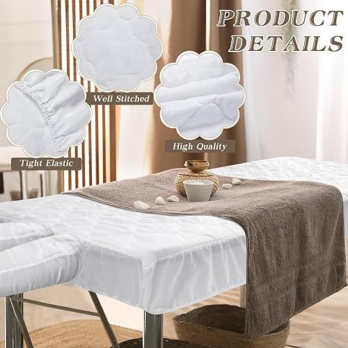 Miniatura 3 de Preboun Juego de 4 sábanas de masaje impermeables de 2 piezas, incluye sábanas de mesa de masaje, almohadilla para masaje, cubierta de descanso