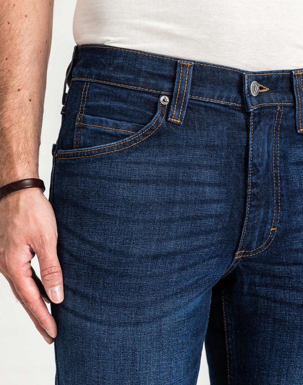 MUSTANG Jeans Herren Tramper Tapered Slim Fit Denim Blue - Hosen Herren - Jeanshosen für Männer - 1015352 5000 982 (Blau)