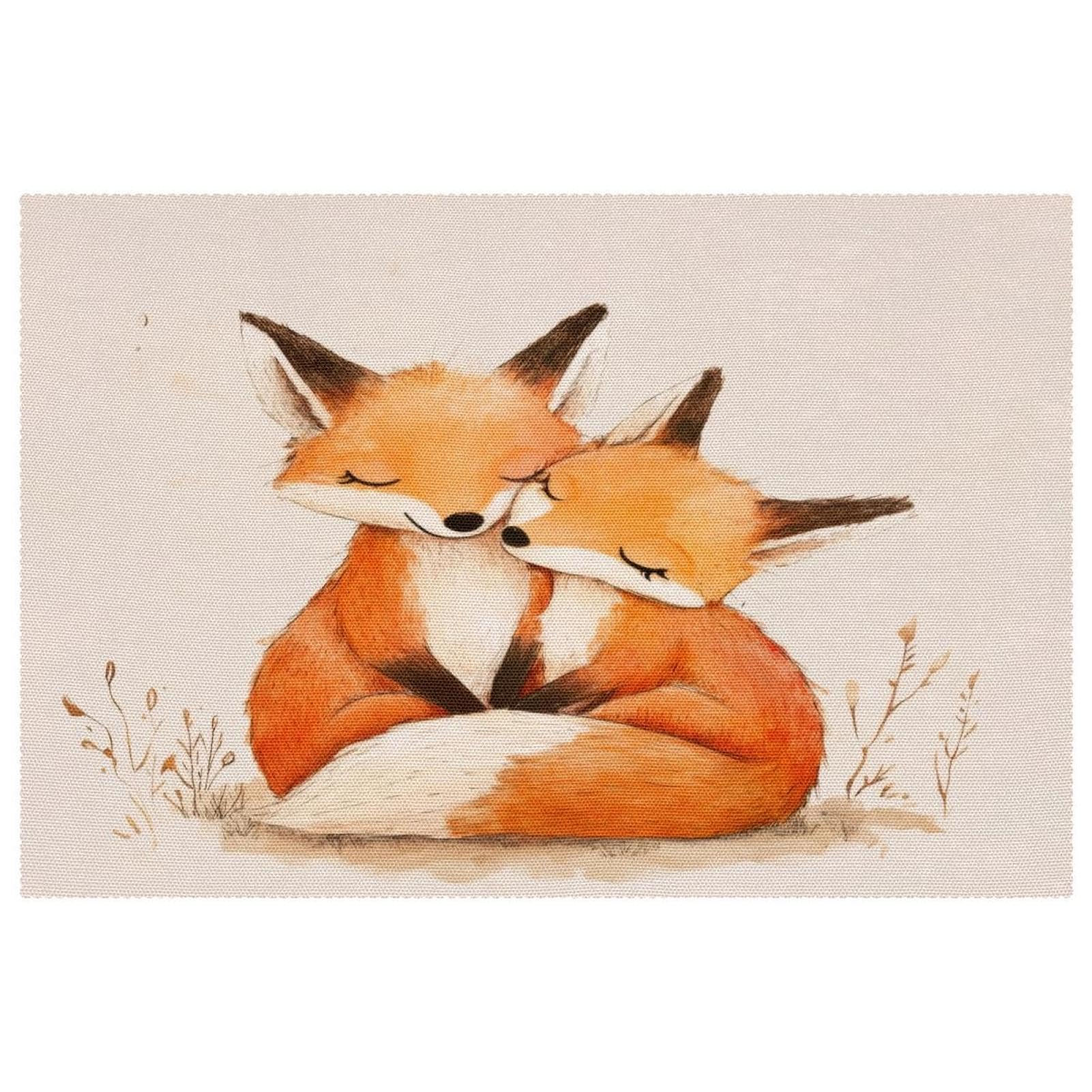 Set de table 30,5x45,7 cm résistant à la chaleur Lovely Foxes sets de table salle à manger x6