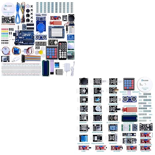 ELEGOO UNO R3 Project - Kit de inicio más completo y kit de módulos de sensor 37 en 1 mejorado ELEGOO