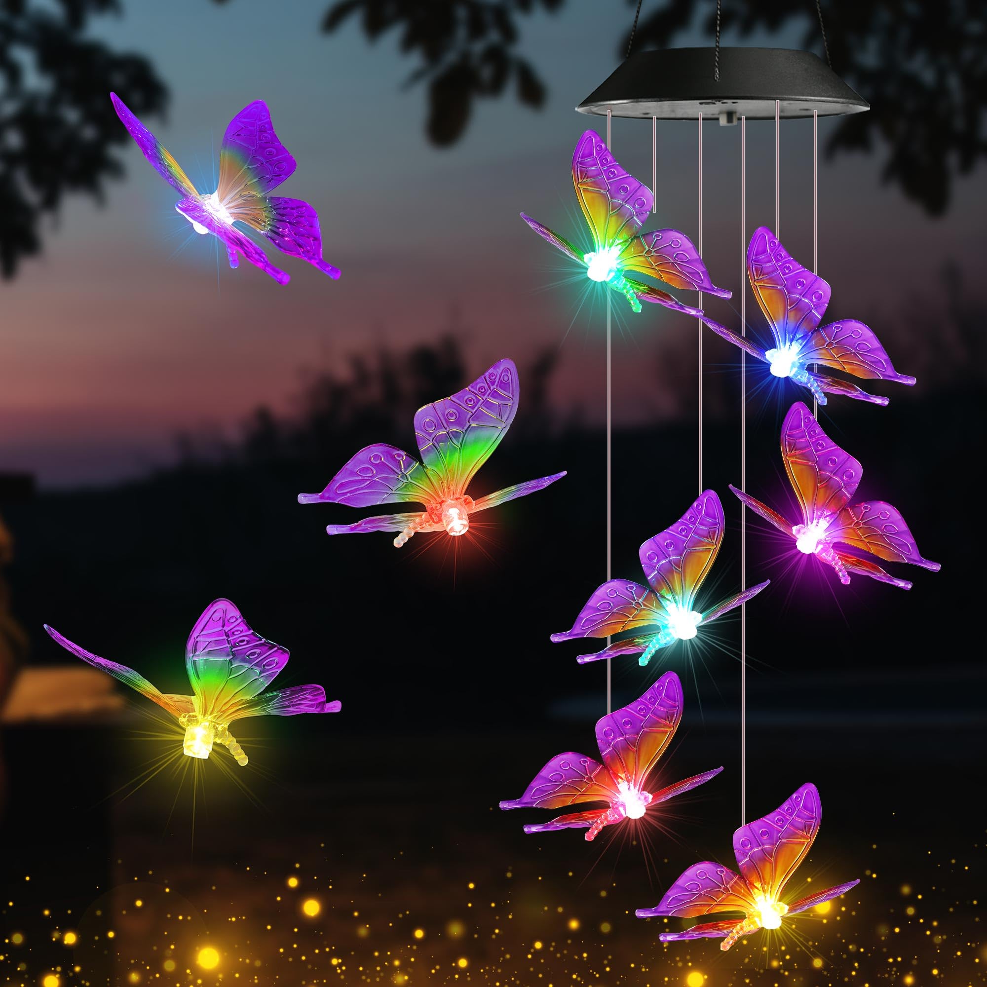 iShabao Solar Windspiel Garten mit Aluminiumrohre