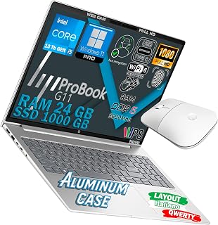 HP Probook 4 G1iR Notebook Serie G11 portatile Silver, RAM 24GB DDR5, SSD 1TB, Display FullHD 16", Cpu Intel i5-1334U 10 Core da 4,6 GHz, fingerprint, Win11 Pro, Mouse OMAGGIO, Alluminio