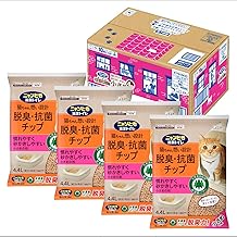 Nyan Tomo Clean Toilet, Deodorizing/Antibacterial Chips, Large Capacity, Small Grain, 1.6 fl oz (4.4 L) x 4 Packs (Sold by Case), [Cat Sand] System Toilet