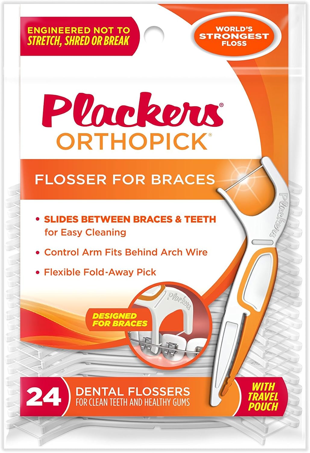 Plackers Ortho Pick Flosser, 24 Count Amazon.ca Health & Personal Care