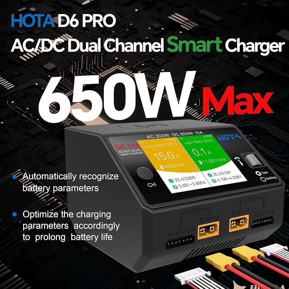 【匿名配送】HOTA D6 Pro Amazon.com: HOTA D6 Pro Lipo Battery Charger Smart Charger