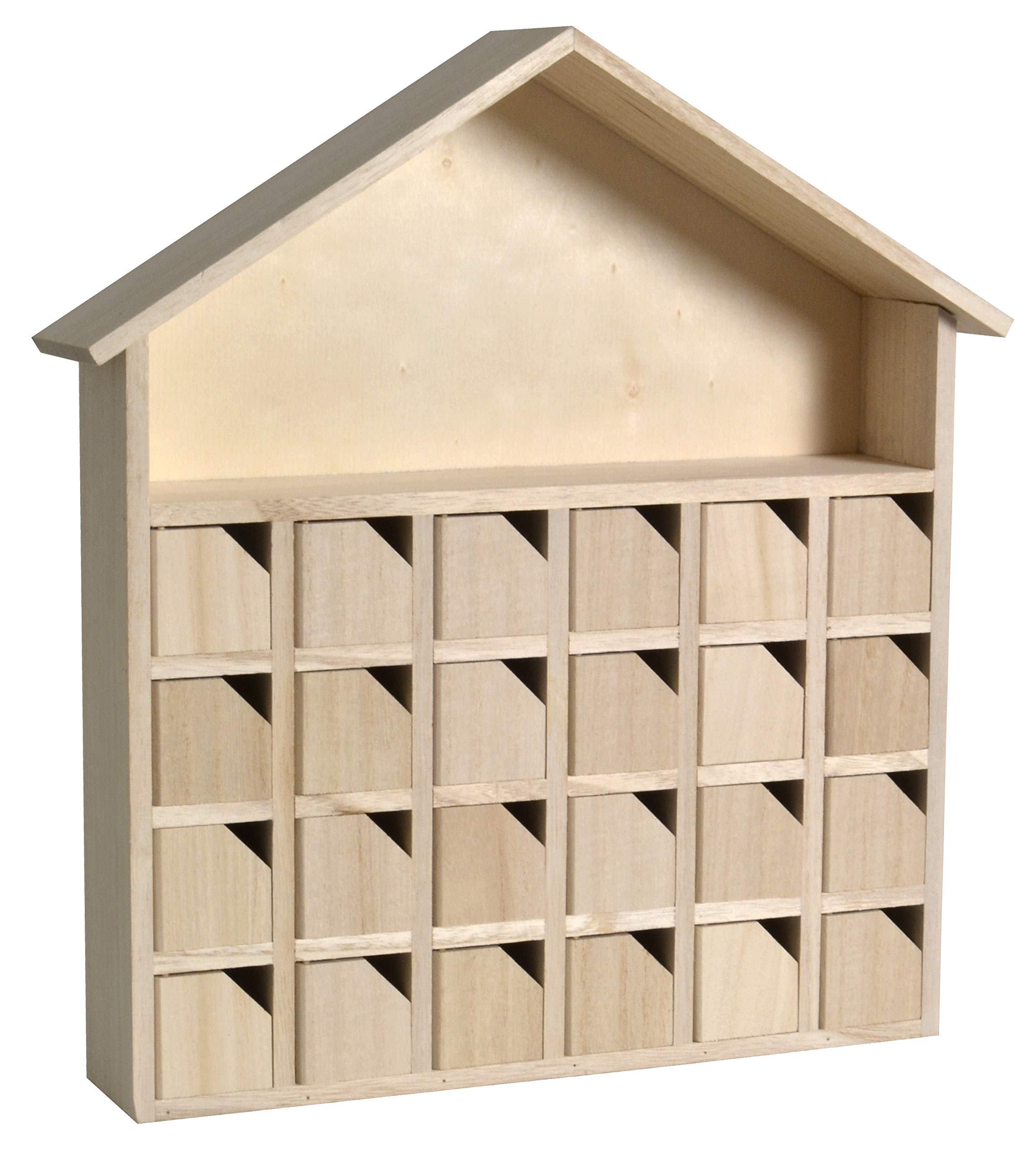 Artemio Calendrier Avent Maison 31,​5 x 7 x 34 cm, Bois 14002797