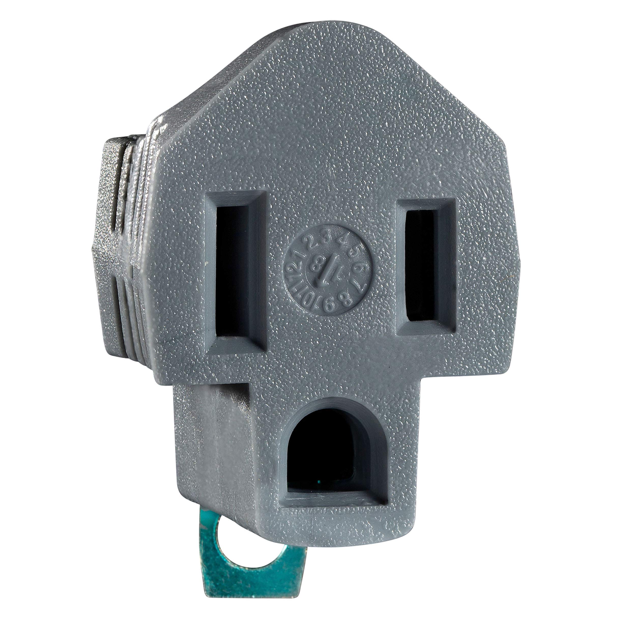 Snapklik.com : 2 Prong To 3 Prong Outlet Adapter, Polarized Grounding ...