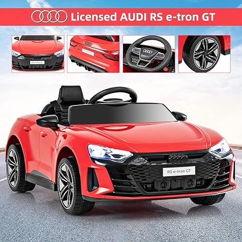 Miniatura 3 de INFANS Vehículo eléctrico para niños de 12 V, con licencia Audi RS e-tron GT con control remoto, juguete alimentado por batería para niños pequeños