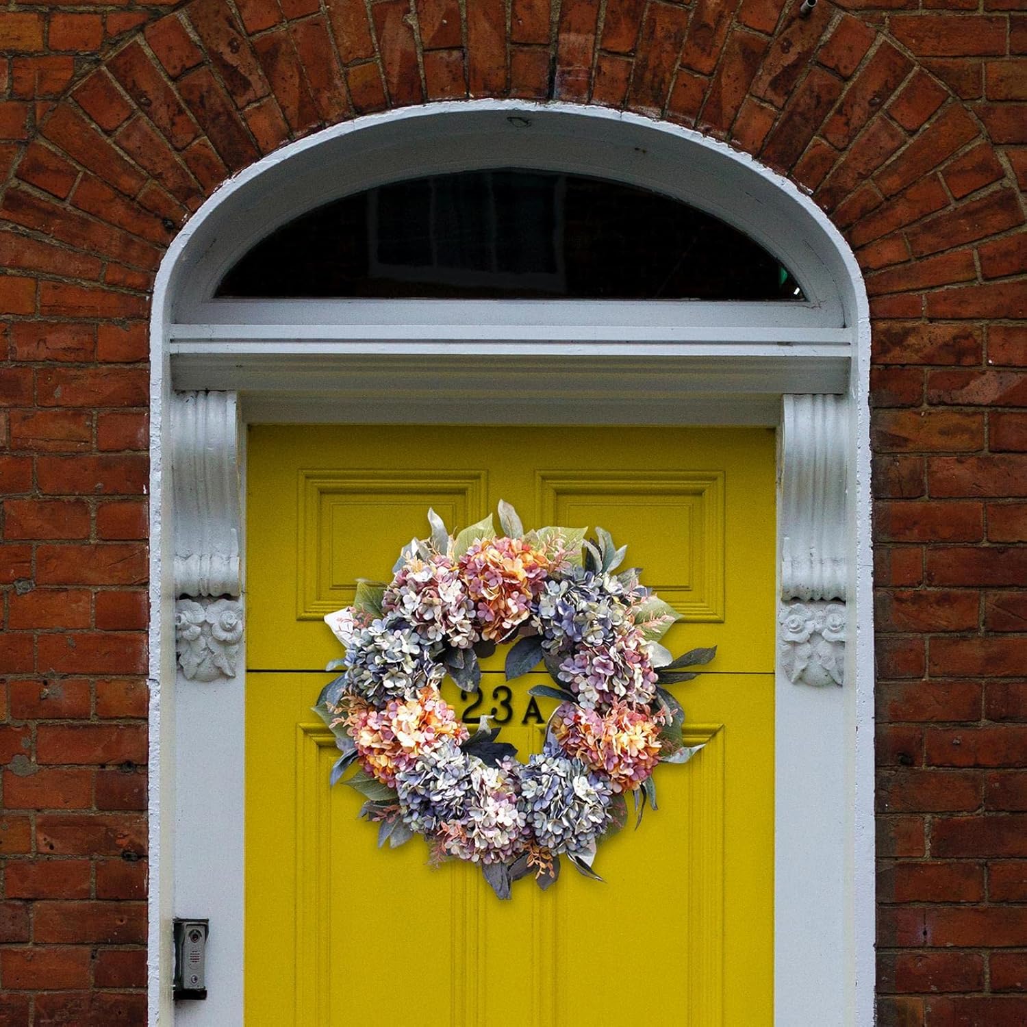 ラージ22インチカラフルなリース秋冬フロントドアリース