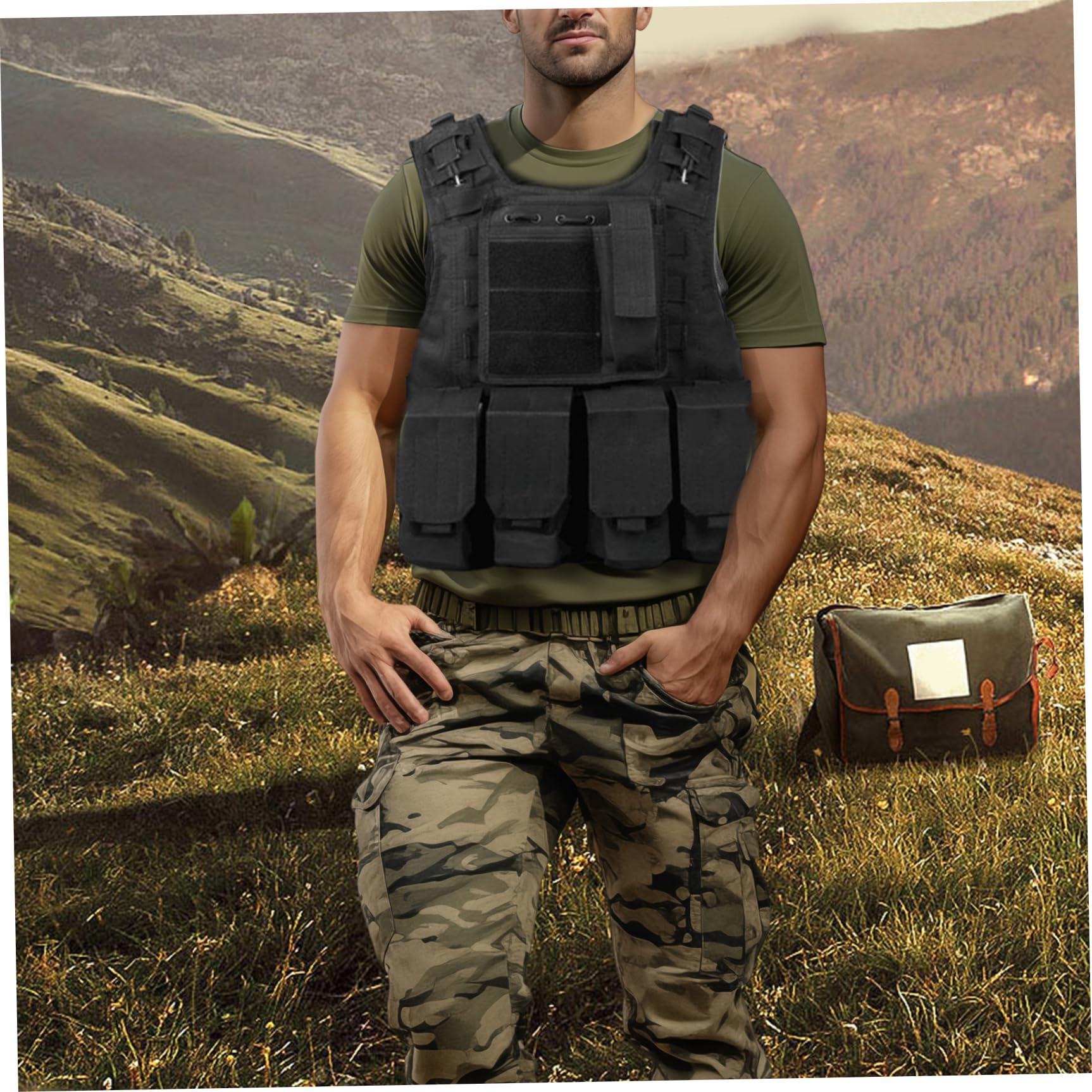 Chaleco de seguridad, ajustable, para airsoft, ligero, para paintball, con portaplacas de liberación rápida, cómodo, para policía, multifuncional, para exteriores, para juego en tren, paintball y