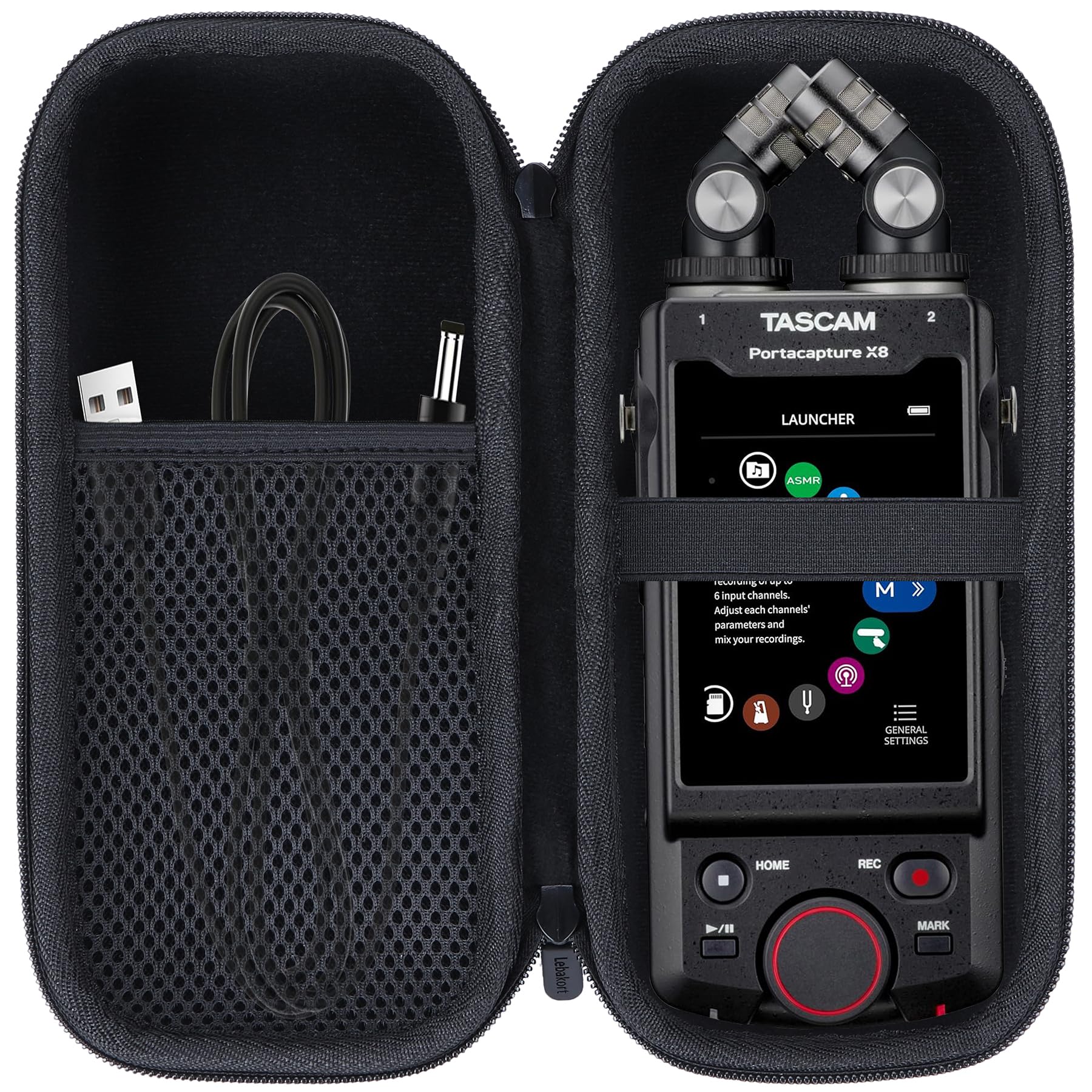 co2CREA Harde beschermhoes voor TASCAM Portacaputre X6 draagbare 4 2 track hoge resolutie recorder, alleen hoesje
