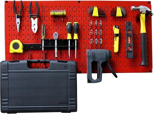 Wall Control Sistema modular de organizador de herramientas de tablero perforado, unidad de almacenamiento de herramientas de metal montado en la