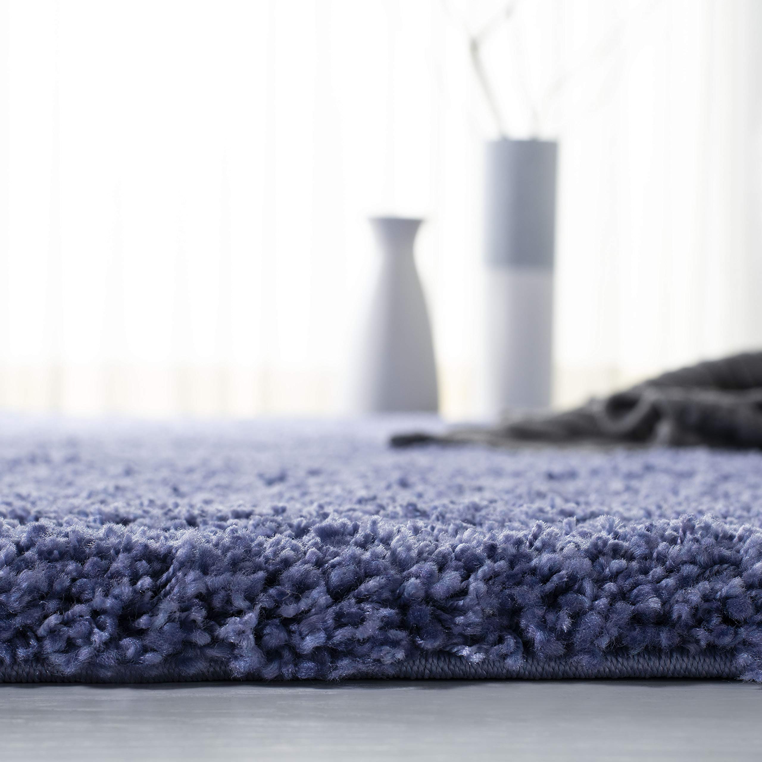 SAFAVIEH California Shag Collection Accent Rug - 2'3" x 5', Periwinkle, Non-Shedding & Easy to Clean