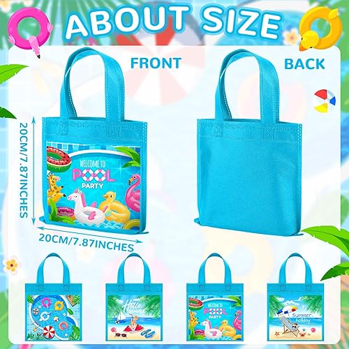 Miniatura 2 de Sweetude 36 bolsas de regalo para fiesta de verano en la piscina, bolsas de regalo de playa hawaiana, bolsas de dulces no tejidas Luau para
