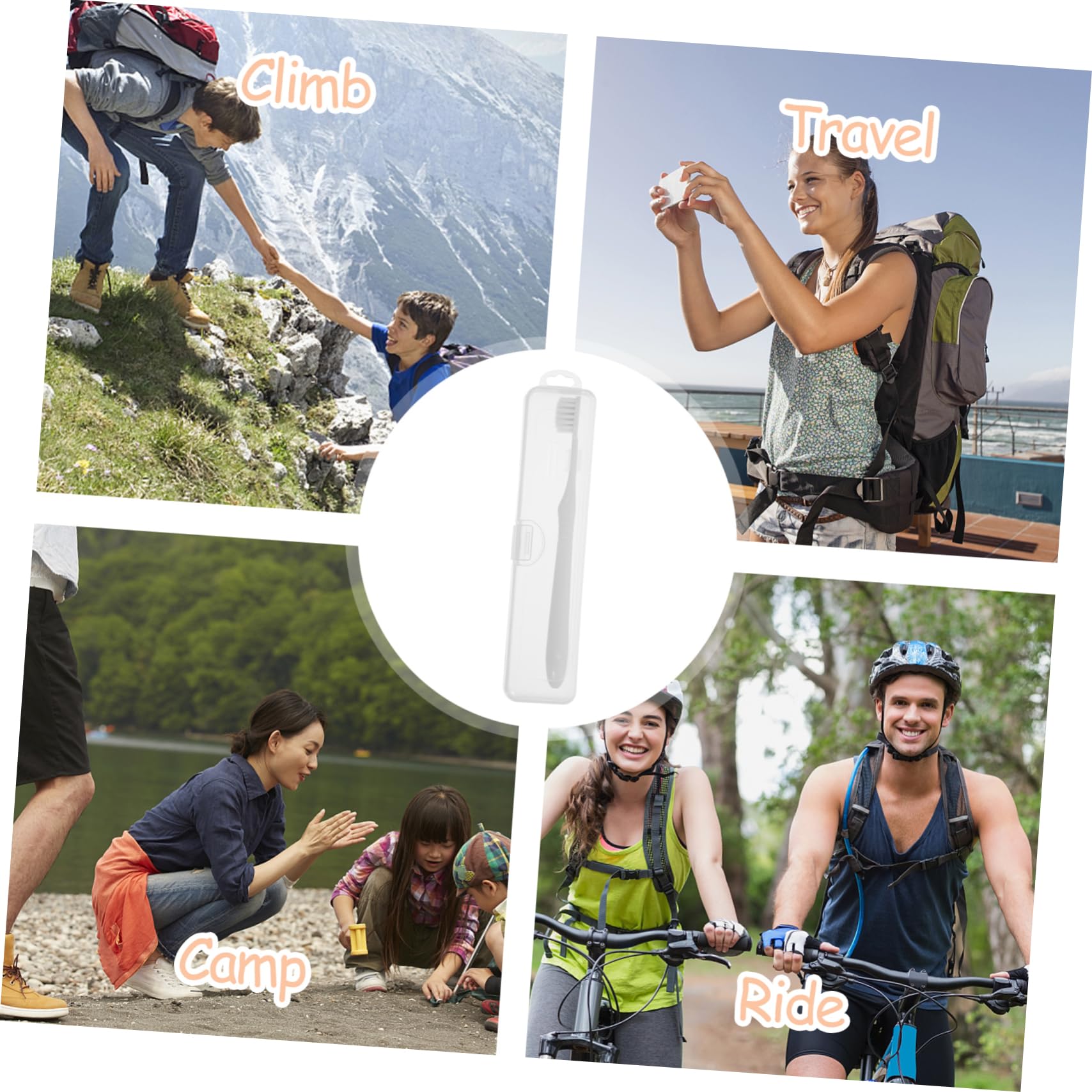 Healeved 20piezas Contenedores De Cepillos De Dientes Para Viaje Estuches Transparentes De Perfectos Para Camping y Viajes Almacenamiento Compacto y Prueba De Caídas