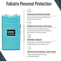 Vista 2 de Sabre Pistola paralizante 2 en 1 con linterna LED, pistola de aturdimiento de autodefensa con carga dolorosa de 1.160 µC, 120 lúmenes, batería