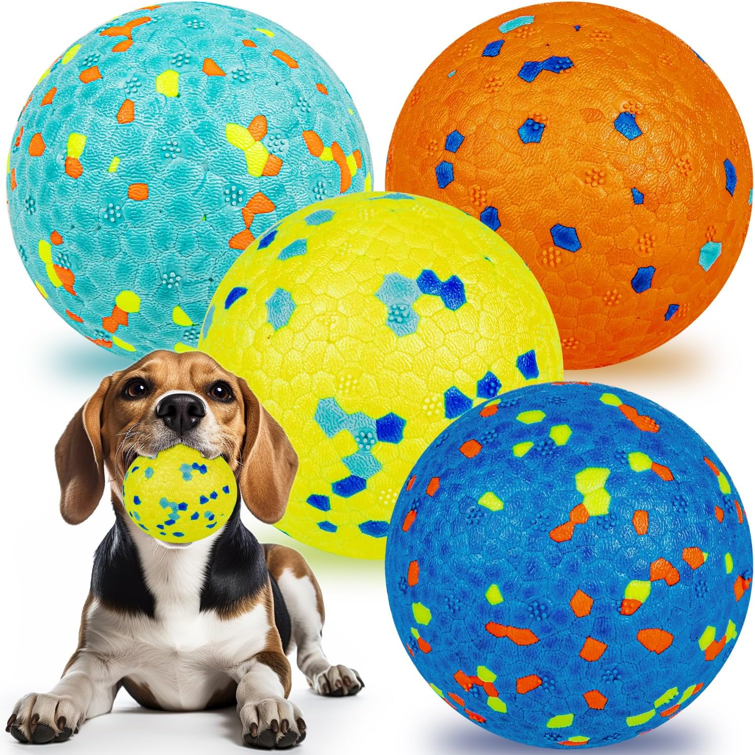 Pet Supplies TANOFALO Dog Toy Balls Indestructible Dog Tennis Ball