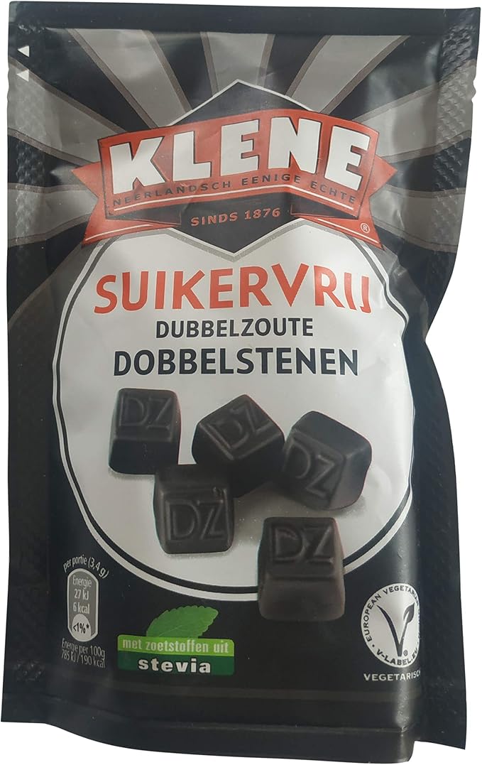 Klene Licorice Dutch Licorice Extra Salted Sugar Free Dutch